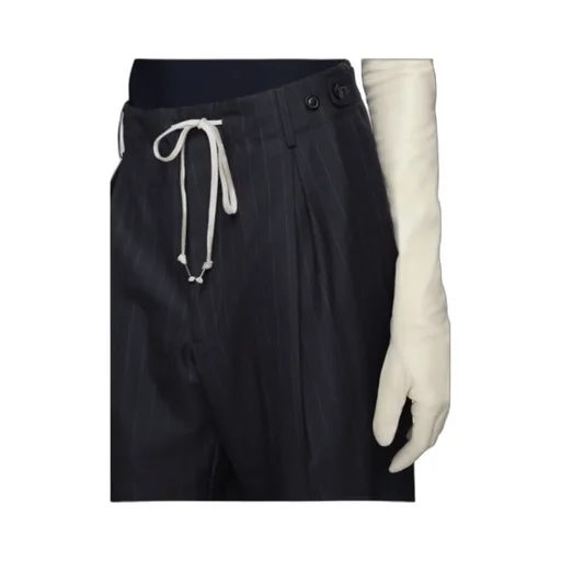 Pinstripe Drawstring Trousers