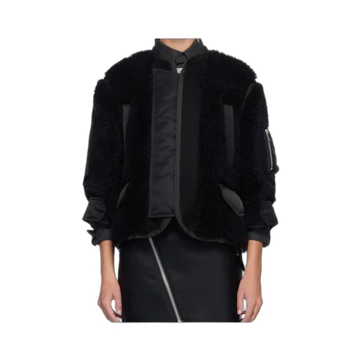 Crew Neck Zip-Up Jacket