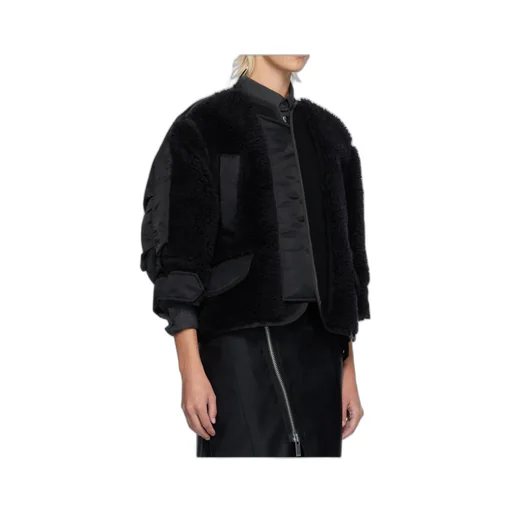 Crew Neck Zip-Up Jacket