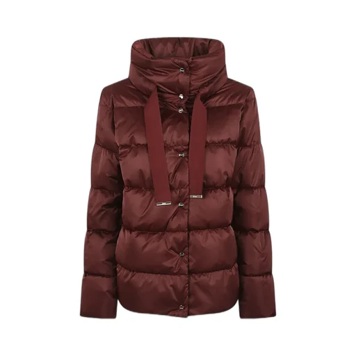 High-Neck Drawstring Padded Jacket