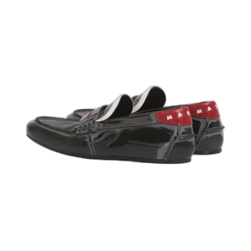 Logo Tab Leather Moccasins