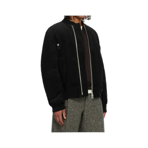 Corduroy Drawstring Bomber Jacket