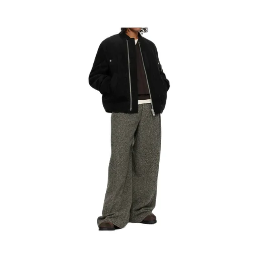 Corduroy Drawstring Bomber Jacket