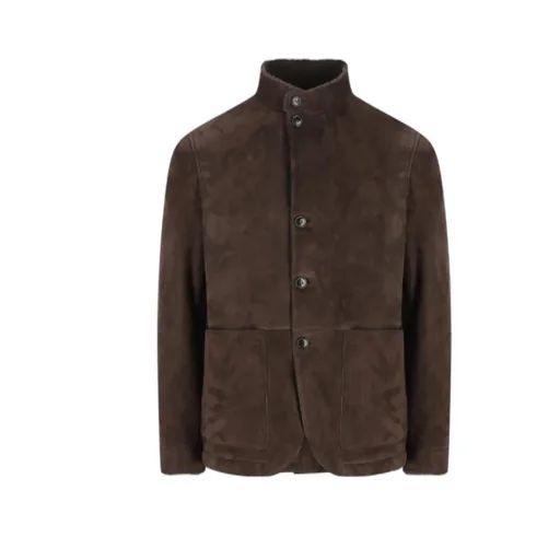 Stand Collar Leather Jacket