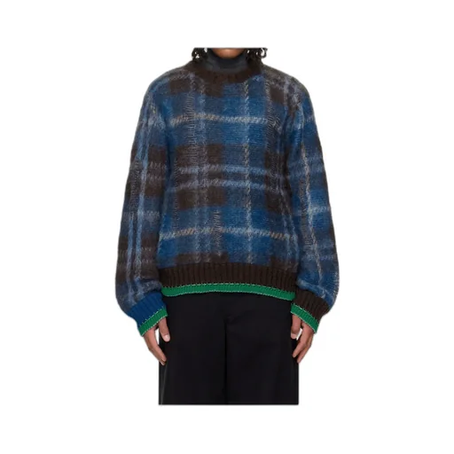 Plaid Mohair Sweater