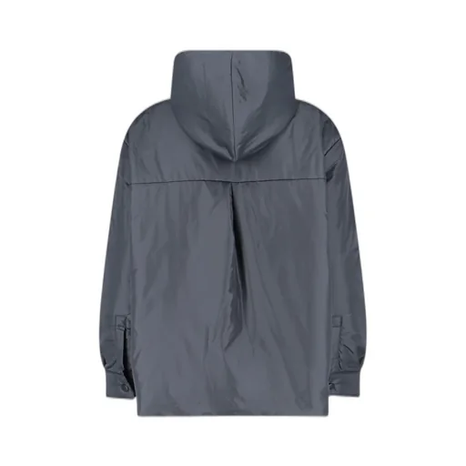 Long-Sleeved Button-Up Hooded Jacket