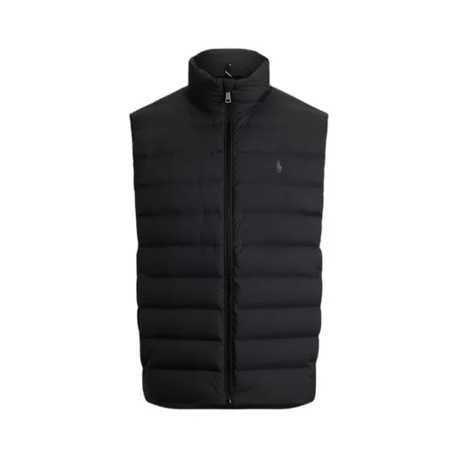 Embroidered-Logo Quilted Gilet