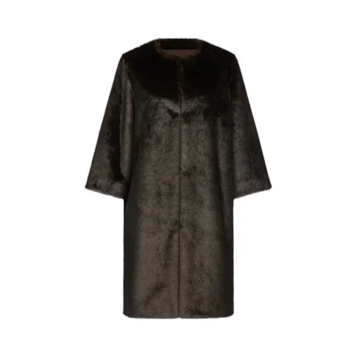 Leather-Like Fur Coat