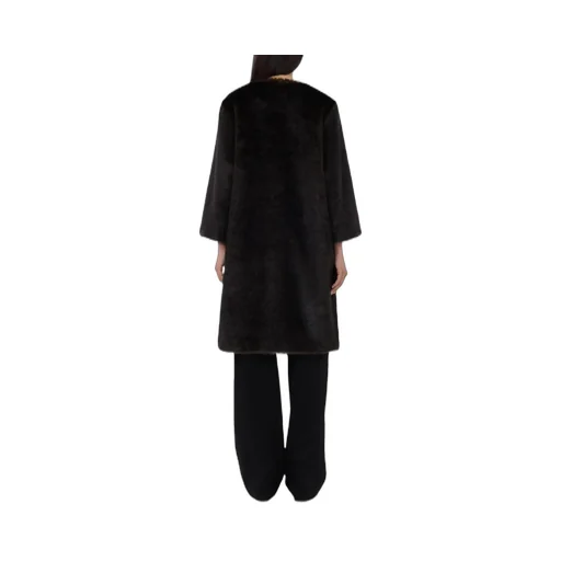 Leather-Like Fur Coat