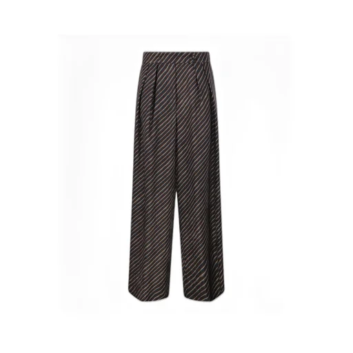 Striped Straight-Leg Pants