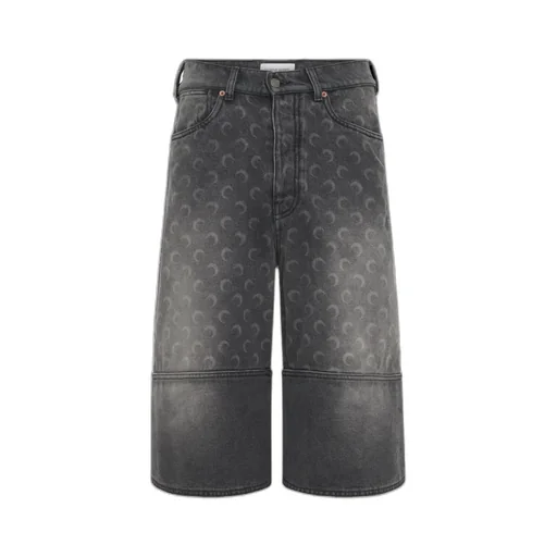 Washed Denim Shorts