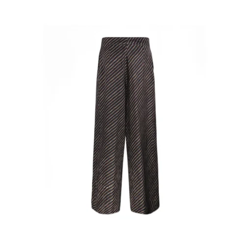 Striped Straight-Leg Pants