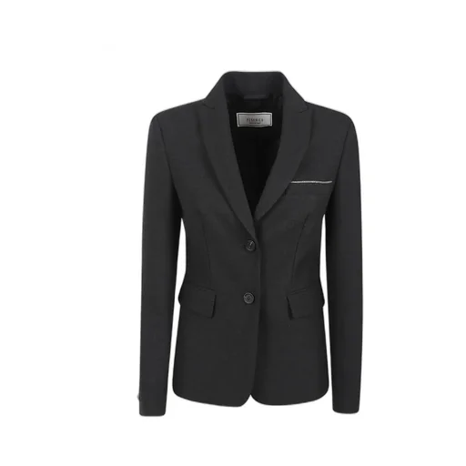Single-Breasted Pointed Lapel Suit Jacket