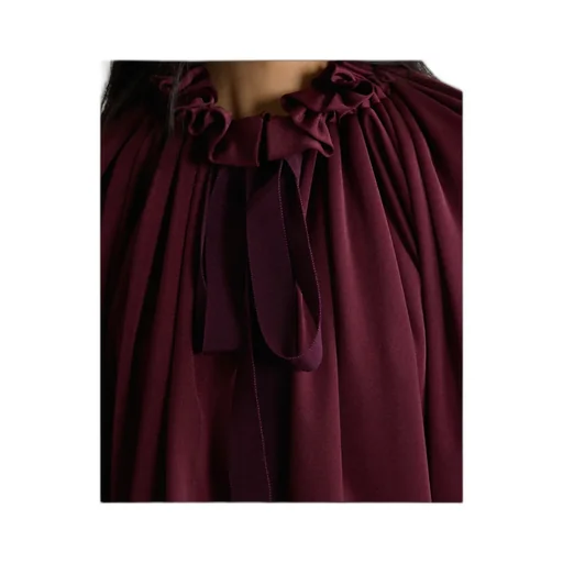 Ruffled Satin Blouse