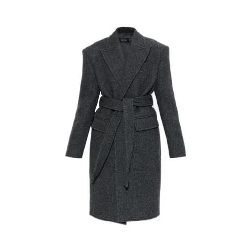 Tie-Waisted Mid-Length Coat