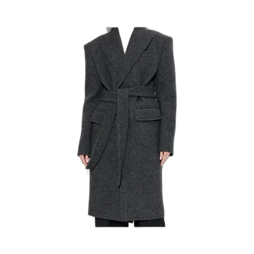 Tie-Waisted Mid-Length Coat