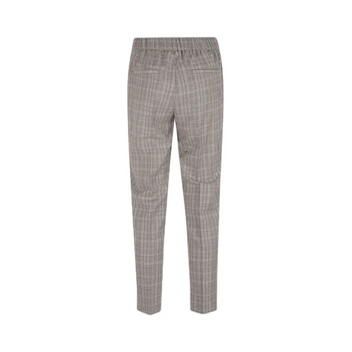 Elastic Waist Plaid Pants