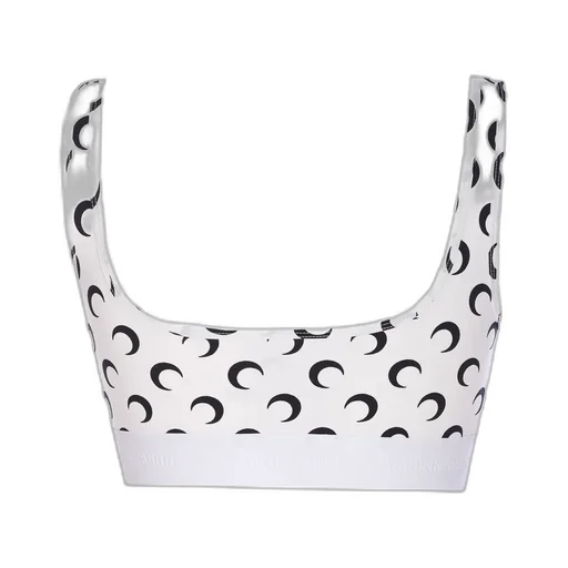 Moon-Printed Sleeveless Sports Bra