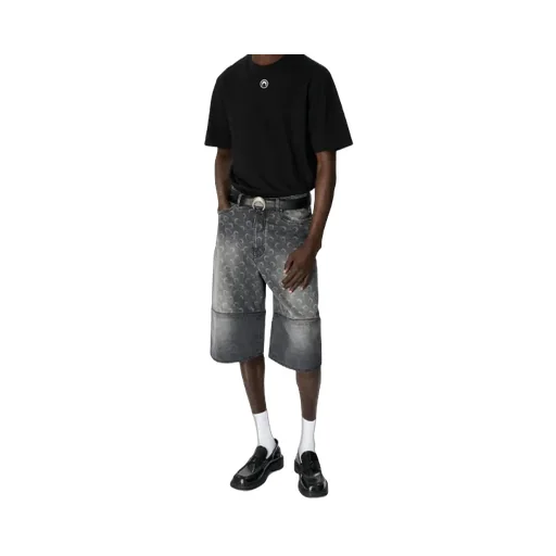 Washed Denim Shorts