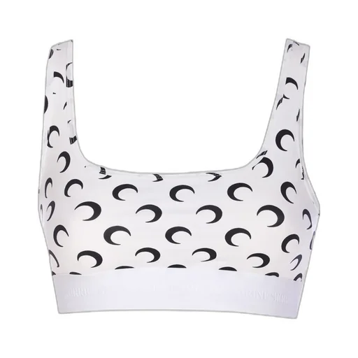 Moon-Printed Sleeveless Sports Bra