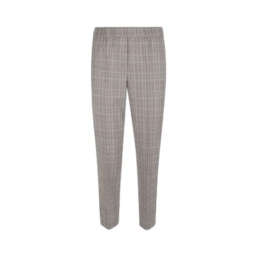 Elastic Waist Plaid Pants