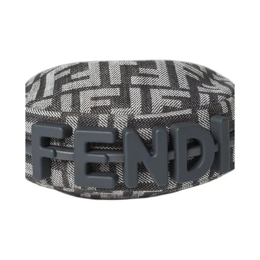 Nano Fendigraphy Dark Blue Denim-Effect Ff Jacquard Charm