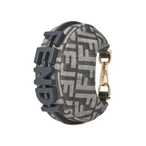 Nano Fendigraphy Dark Blue Denim-Effect Ff Jacquard Charm