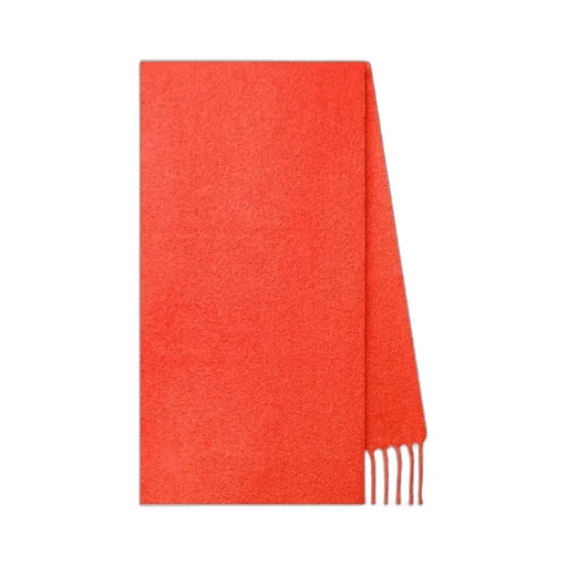 Logo Patch Fringed Scarf
