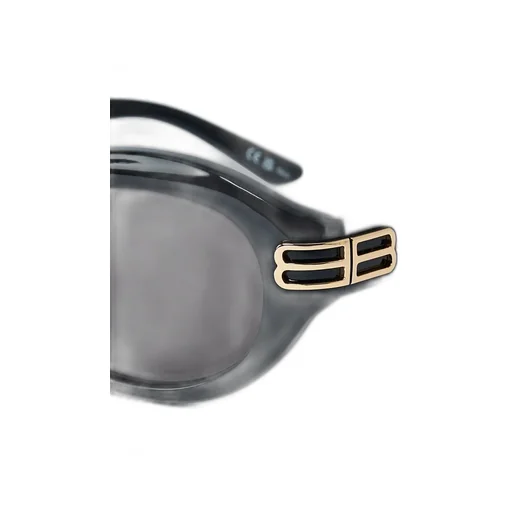 Oval-Frame Logo Sunglasses