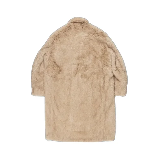 Faux-Fur Double-Breasted Coat