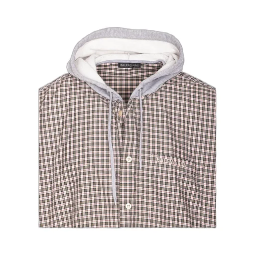 Checked Hooded Shirt