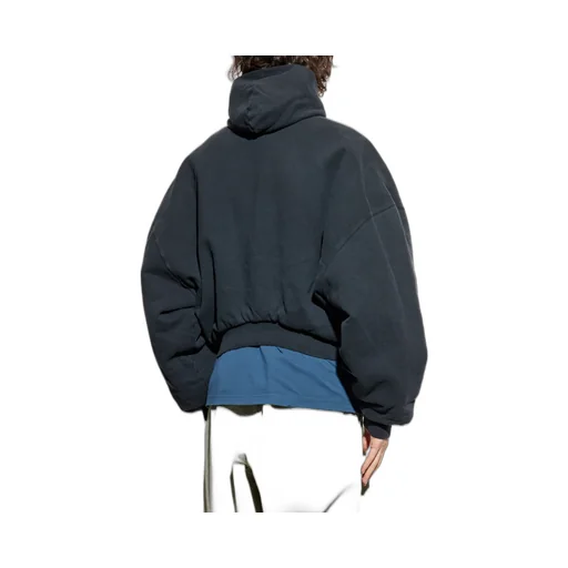 Sprayed Effect Zipped Hoodie