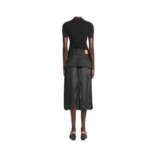 Charcoal Grey Ripped Skirt