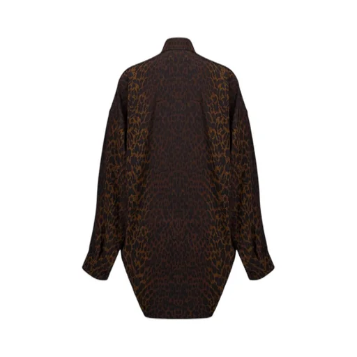 Leopard Printed Long-Sleeved Shirt