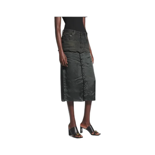 Charcoal Grey Ripped Skirt
