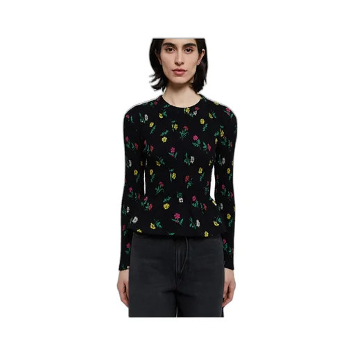 Floral Pattern Long-Sleeved Top