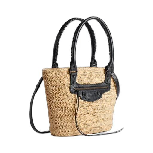 Le Cagole Raffia Basket Bag