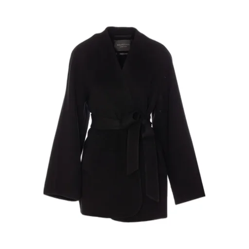 V-Neck Tied-Waist Coat