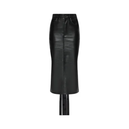 Laced Leather Skirt