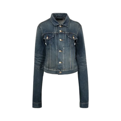 Collared Button-Up Denim Jacket