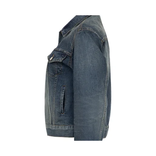 Collared Button-Up Denim Jacket