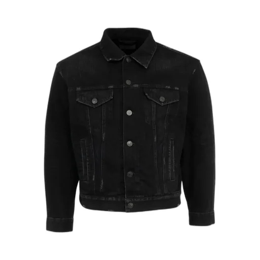 Collared Button-Up Denim Jacket