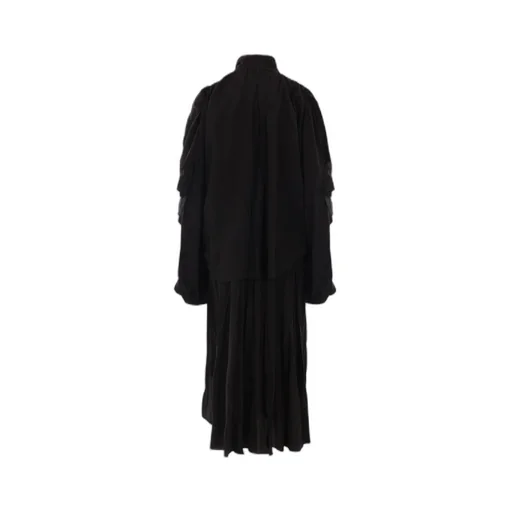 Creased-Effect Midi Dress