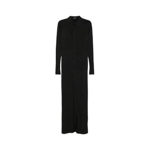 Long-Sleeved Maxi Shirt Dress