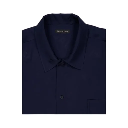 Fluid Jacquard Short-Sleeve Shirt