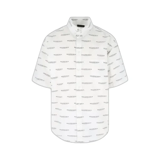 Allover Logo Printed Short-Sleeved Shirt