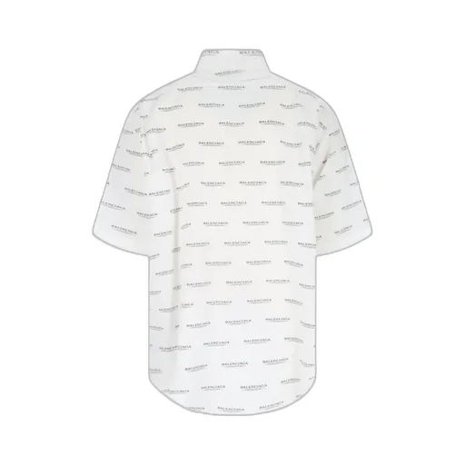 Allover Logo Printed Short-Sleeved Shirt