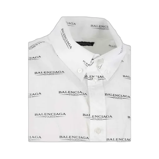 Allover Logo Printed Short-Sleeved Shirt