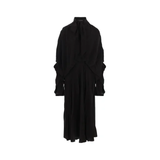 Creased-Effect Midi Dress