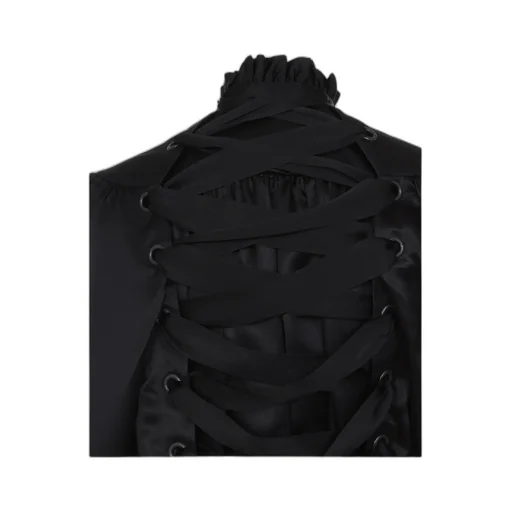 Lace-Up Back Blouse